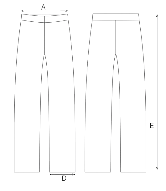 Guida misure WIDE TROUSERS WITH ELASTIC