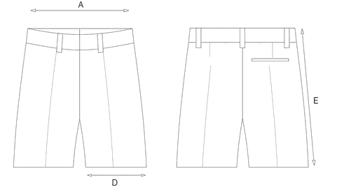 Guida misure WOOL CANVAS BERMUDA SHORTS