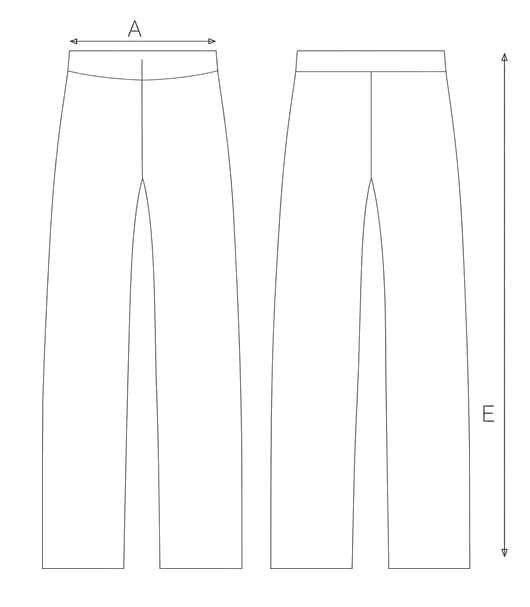 Guida misure PRINTED SILK TROUSERS