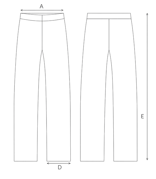 Guida misure WRINKLED DAINETTO TROUSERS