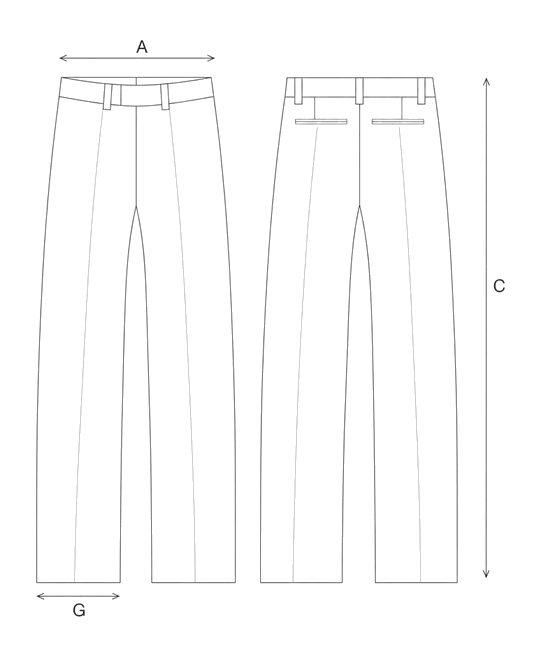 Guida misure SPORTY PRINTED TROUSERS