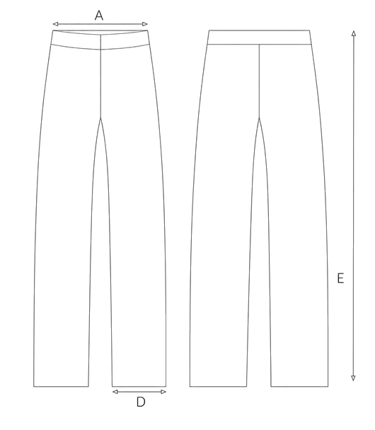 Guida misure LETTERING TROUSERS