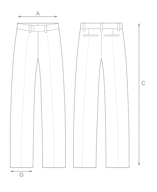 Guida misure WIDE LINEN TROUSERS