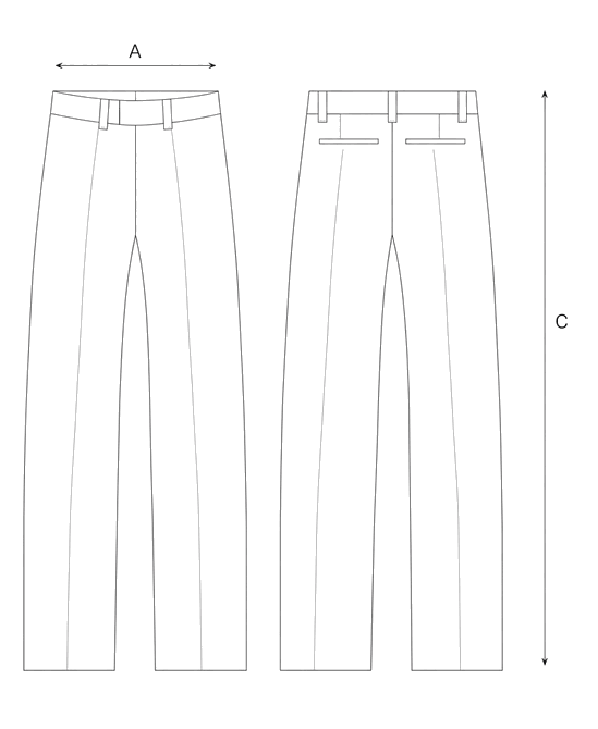 Guida misure CRINKLE TROUSERS SKIRT