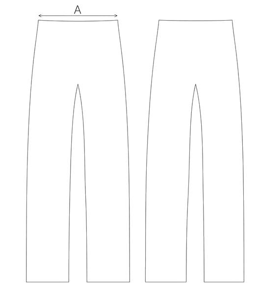 Guida misure WIDE MÉLANGE TROUSERS