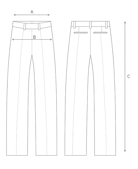 Guida misure LINEN 5-POCKET TROUSERS