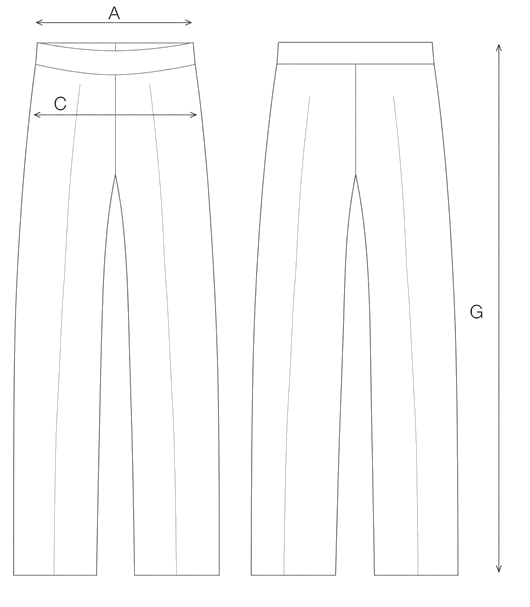 Guida misure MÉLANGE TROUSERS WITH DRAWSTRING