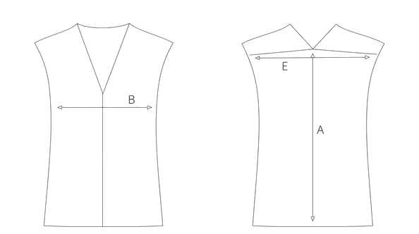 Guida misure V-NECK SILK TOP
