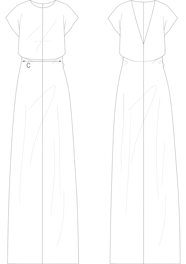 Guida misure LONG POPLIN DRESS