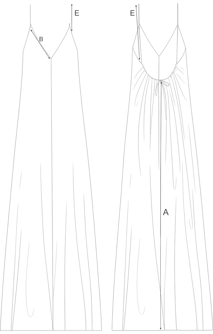Guida misure COMBINED LONG DRESS
