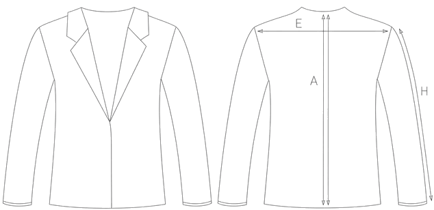 Guida misure SILK BLAZER