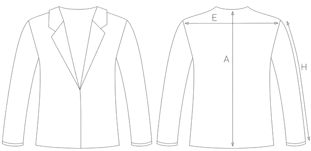 Guida misure SILK BLAZER