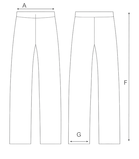 Guida misure REGULAR POPLIN TROUSERS