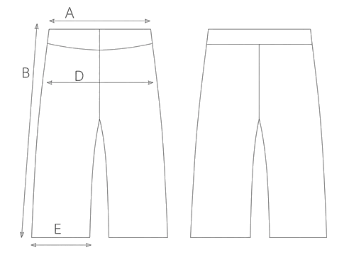 Guida misure FLANNEL AND LUREX BERMUDA SHORTS