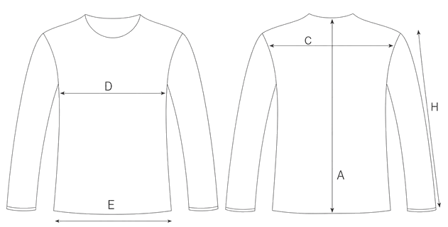 Guida misure OXFORD SHIRT WITH EMBROIDERY