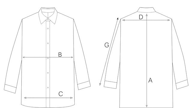 Guida misure WOOL SHIRT WITH EMBROIDERY