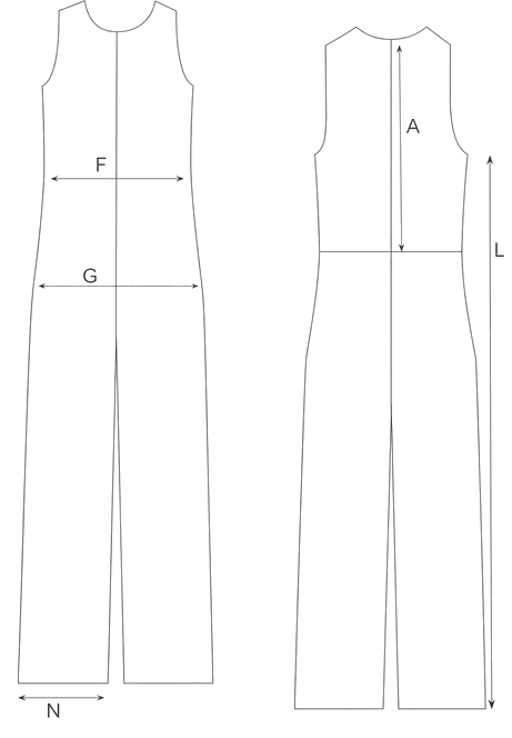 Guida misure WOOL JUMPSUIT