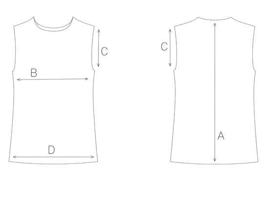 Guida misure COMBINED HIGH NECK TOP