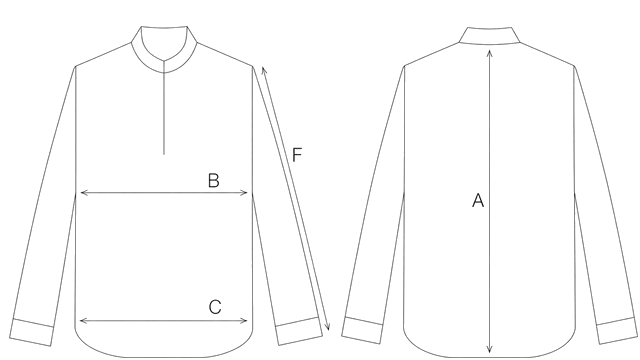 Guida misure ZIPPED BLOUSE