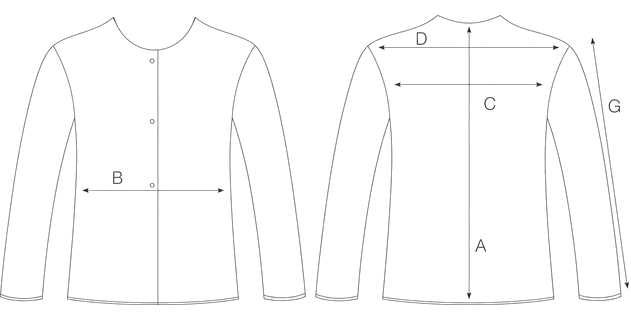 Guida misure FITTED BOUCLÉ JACKET