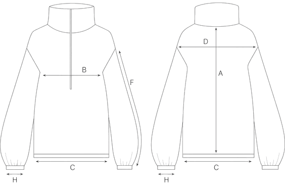 Guida misure WOOL ANORAK