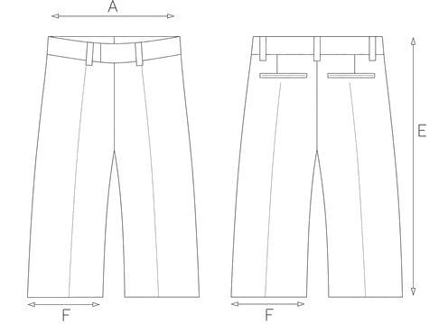 Guida misure BARREL DENIM TROUSERS