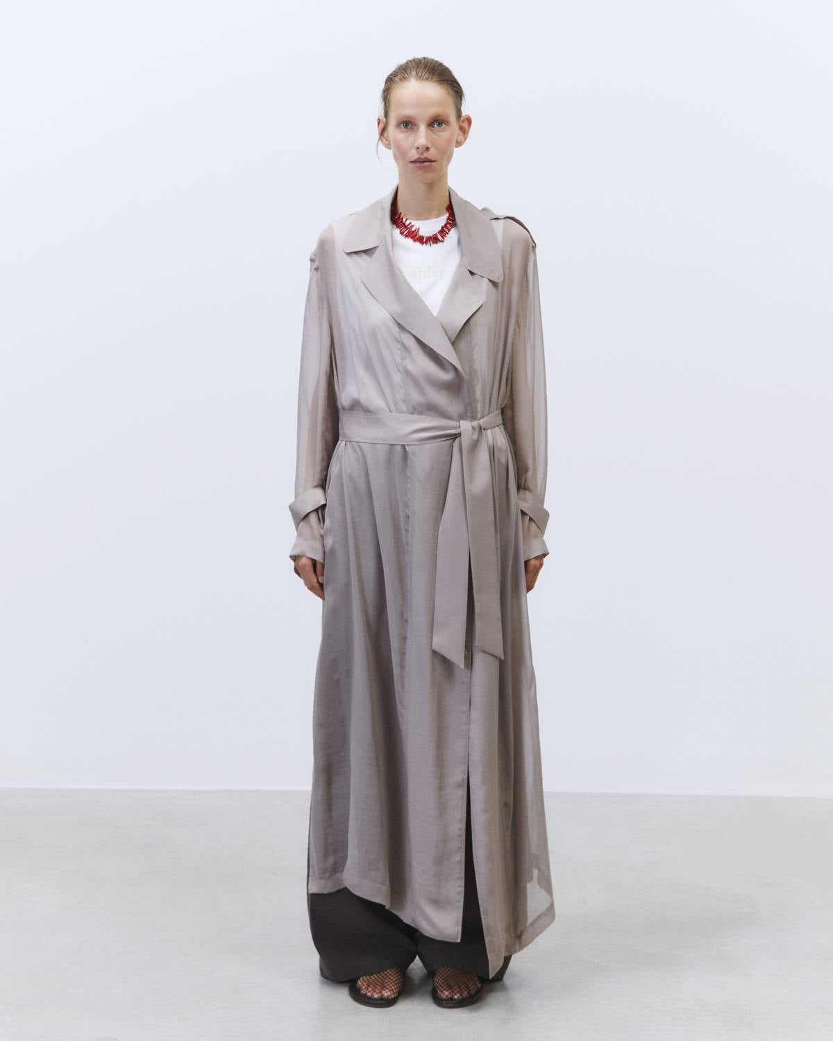 CHIFFON TRENCH Mauve