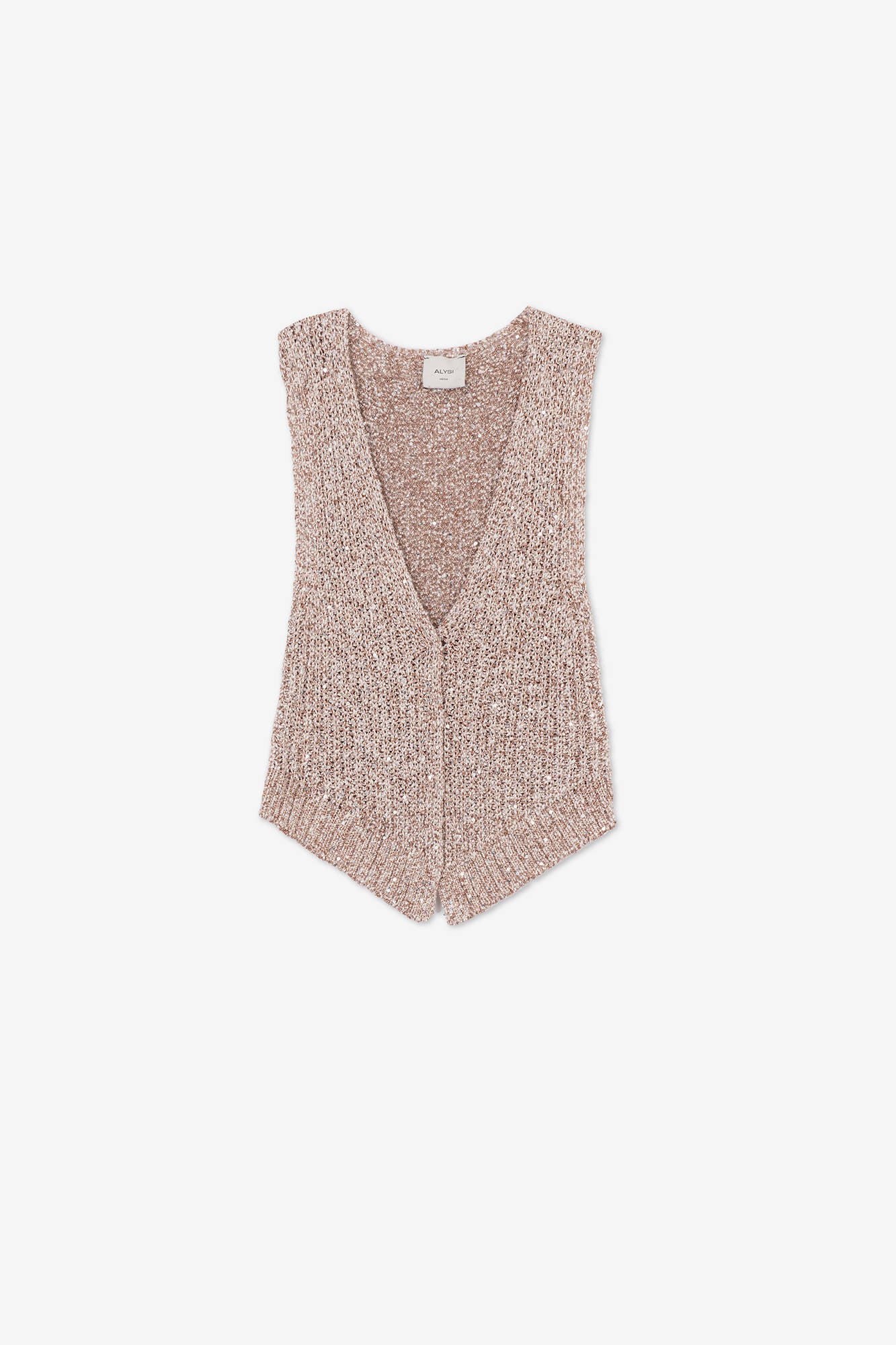 SEQUIN KNIT VEST