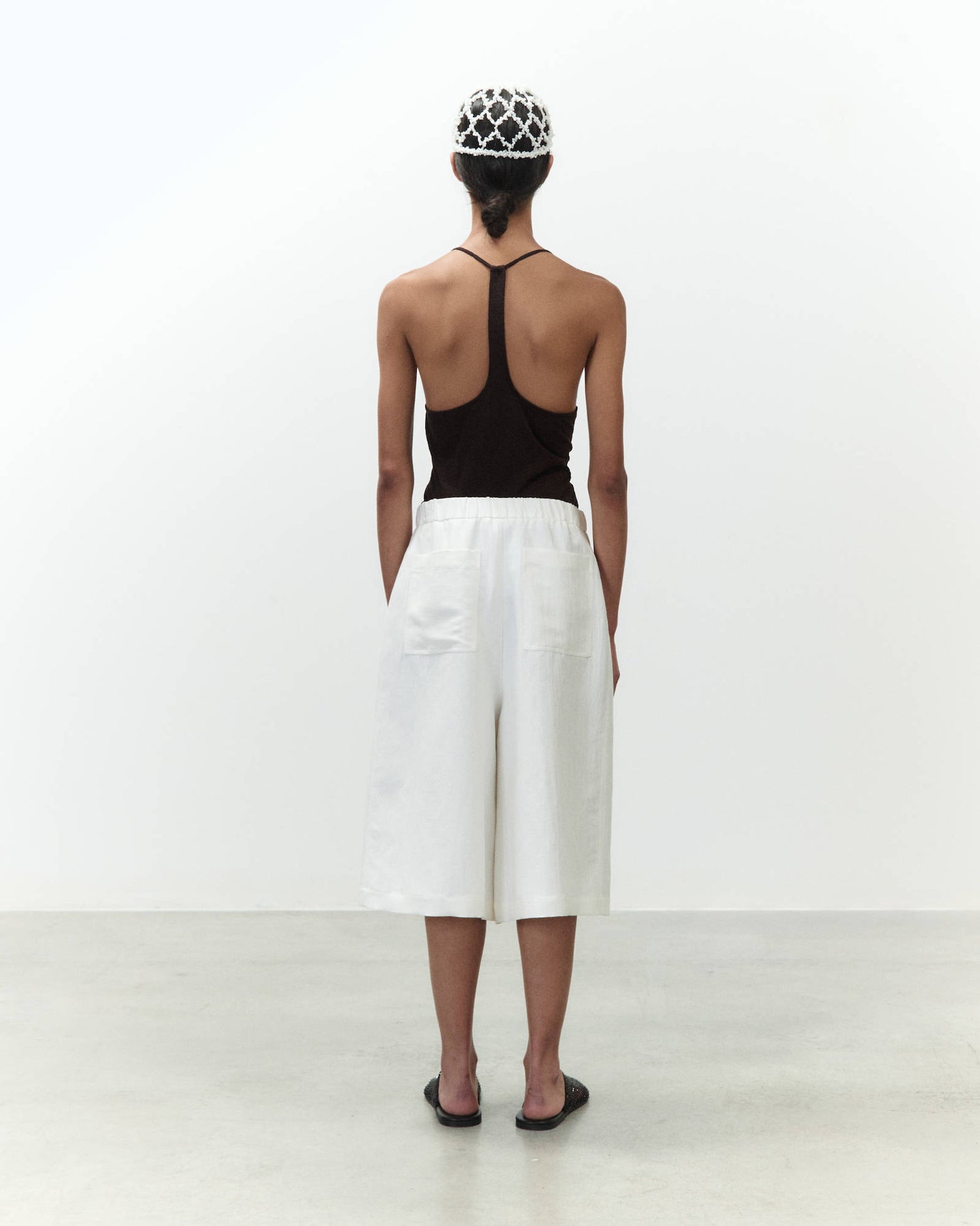 LINEN BERMUDA SHORTS