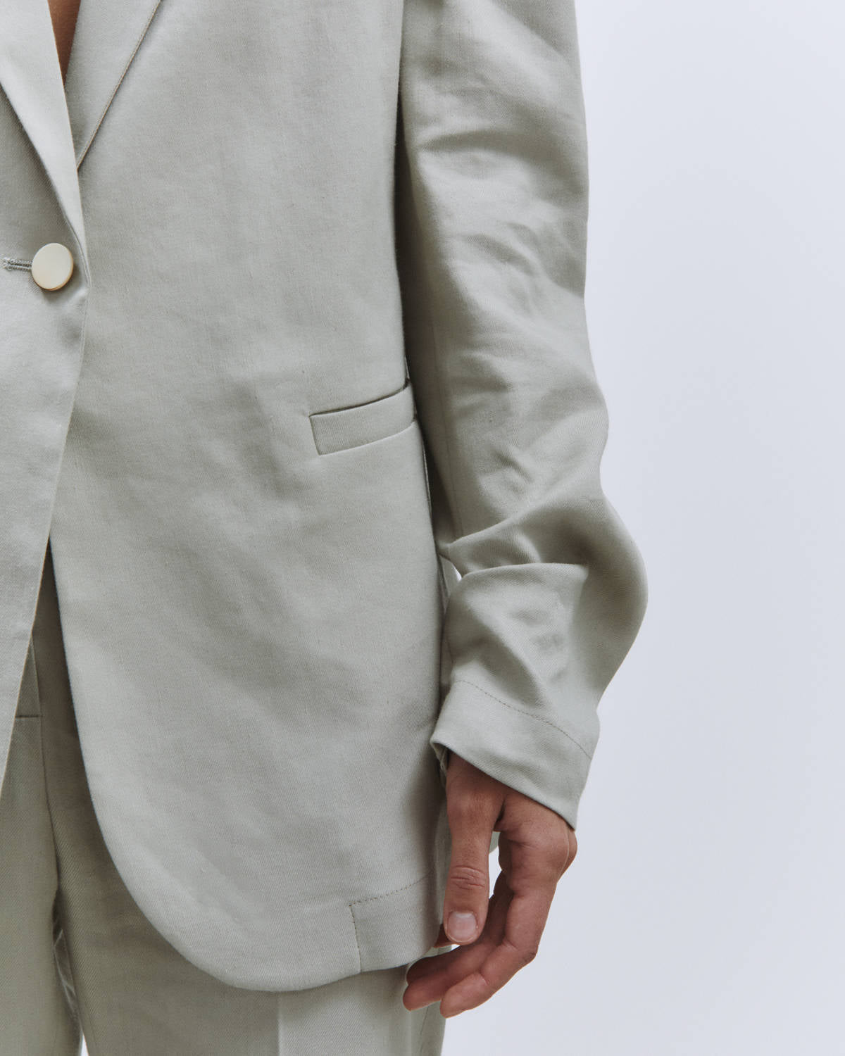 TAILORED BLAZER LINEN STRETCH STONE