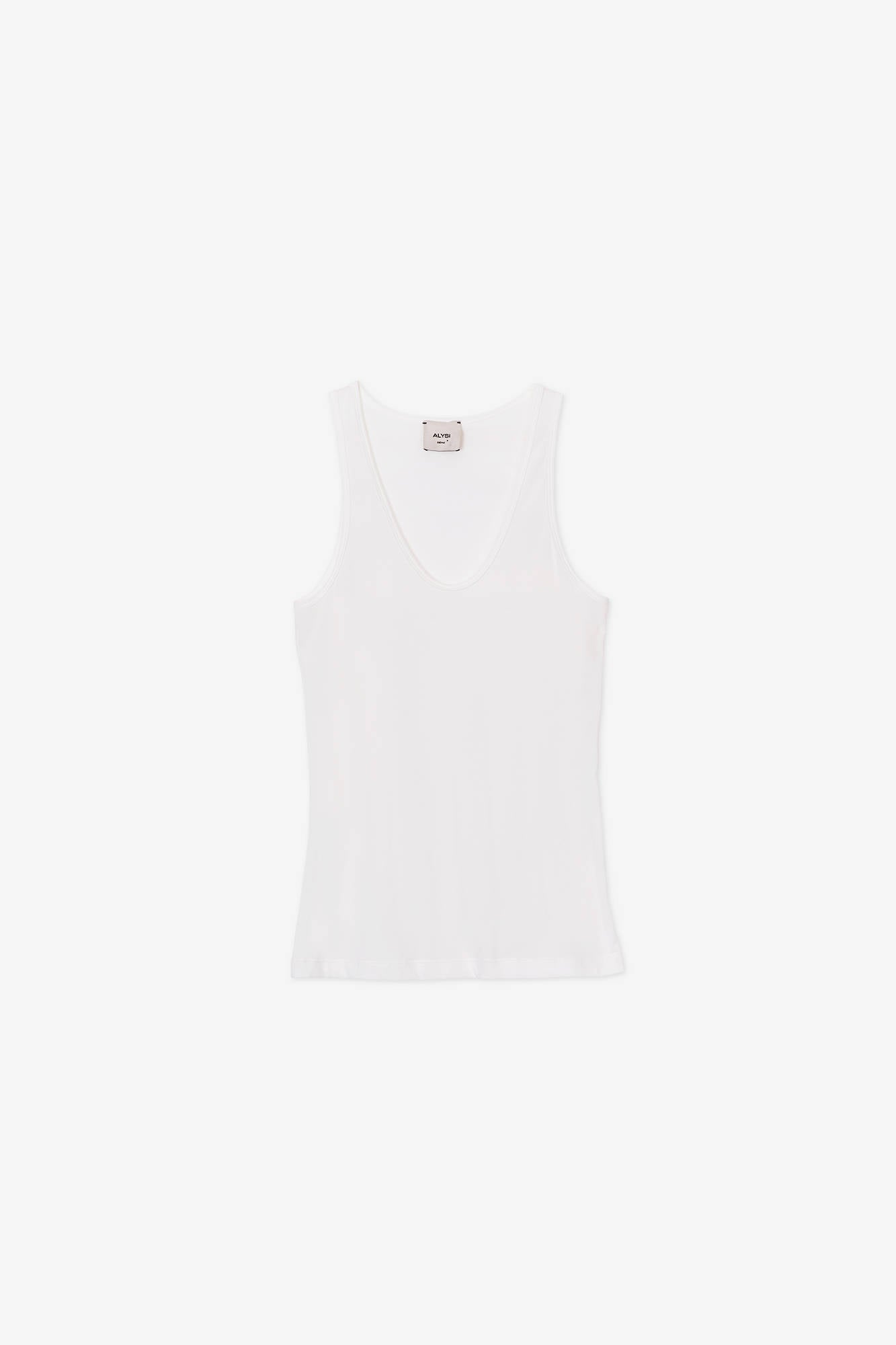 White JERSEY TOP TANK TOP