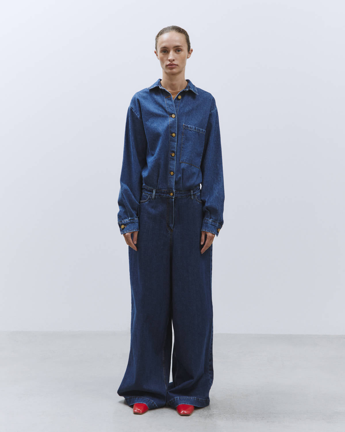 WORK DENIM OVERALL