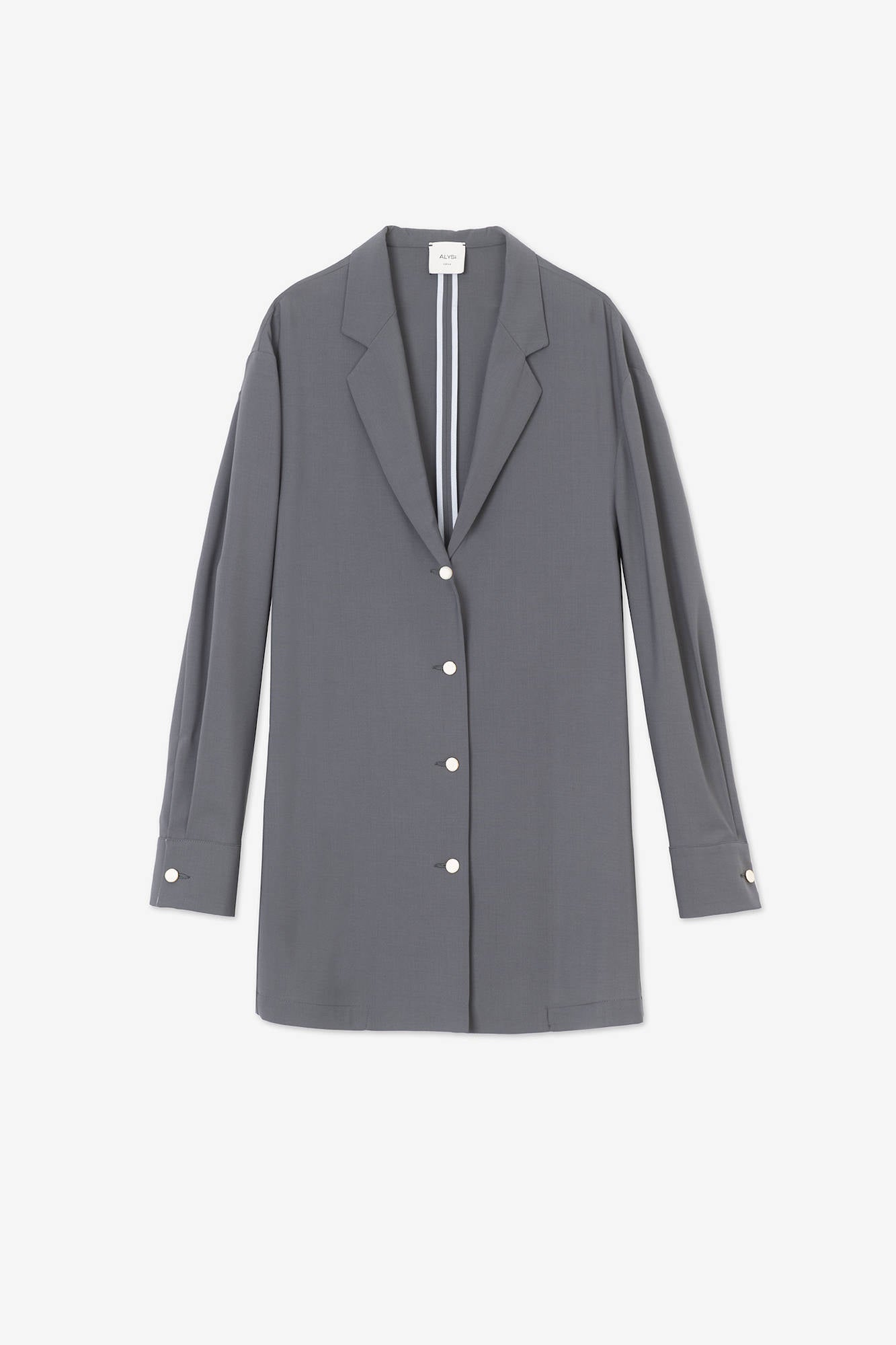 OVERSHIRT WOOL CANVAS Smoke