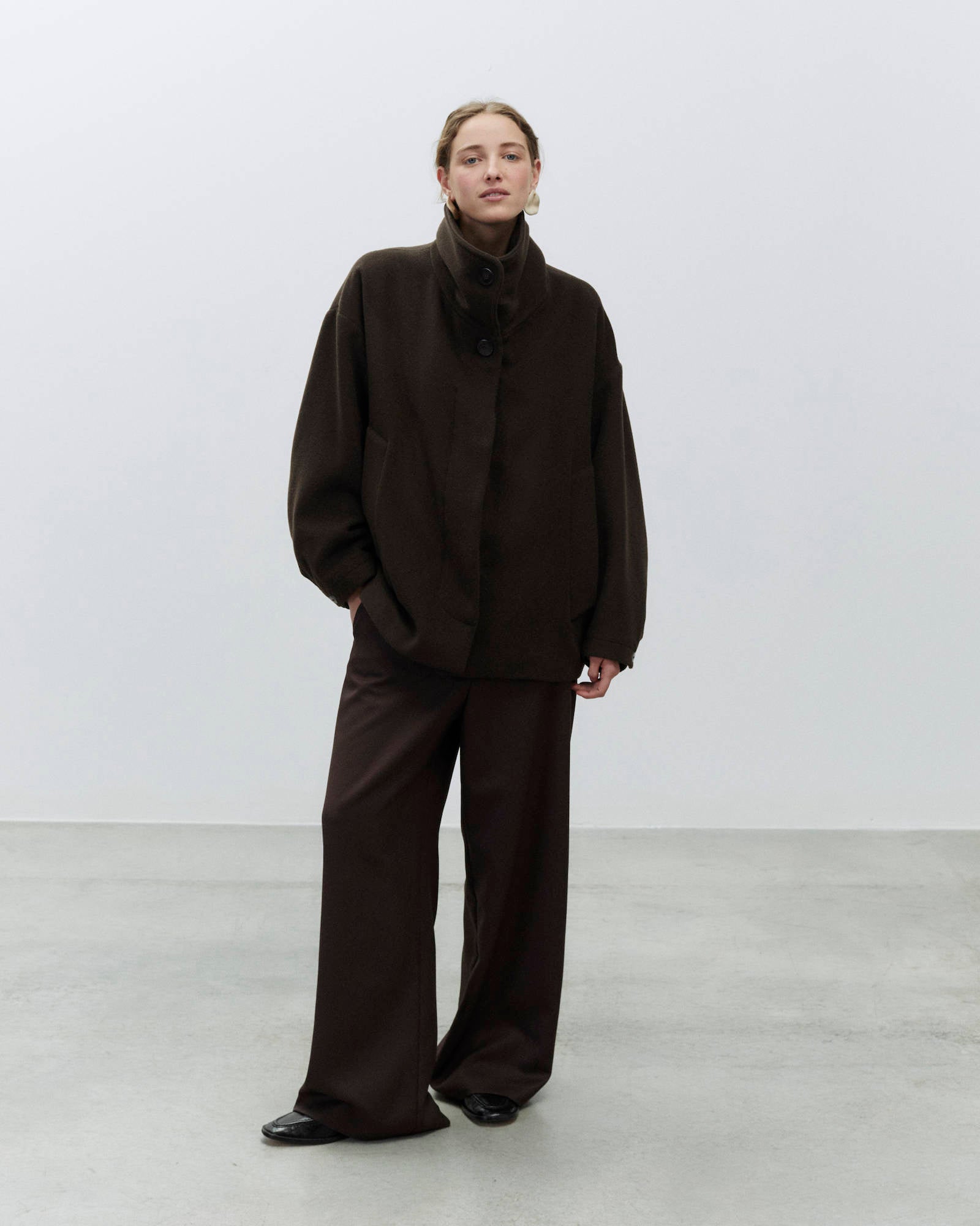 SHORT CABAN WOOL COAT