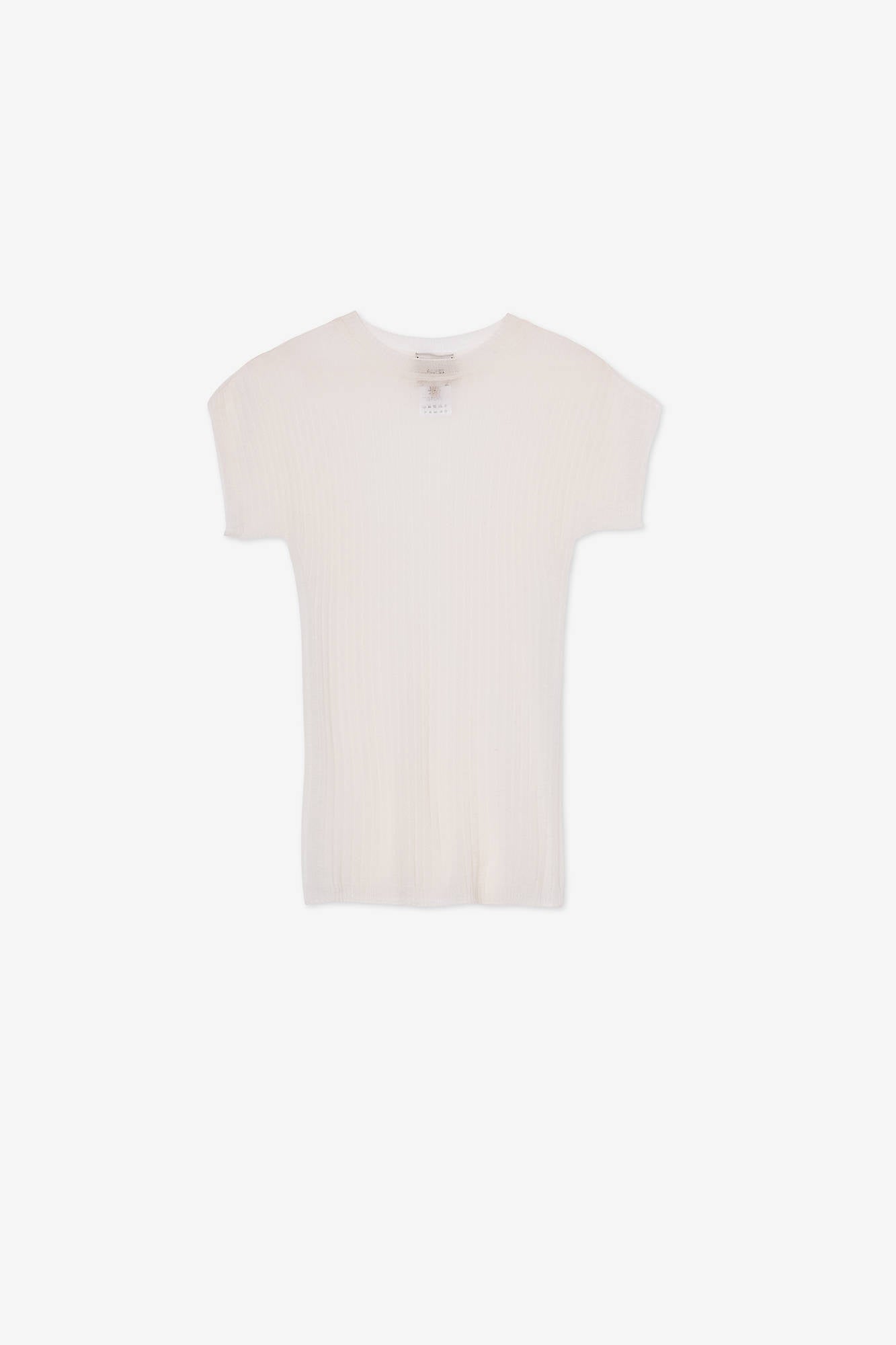 SLIM KNIT T-SHIRT Milk