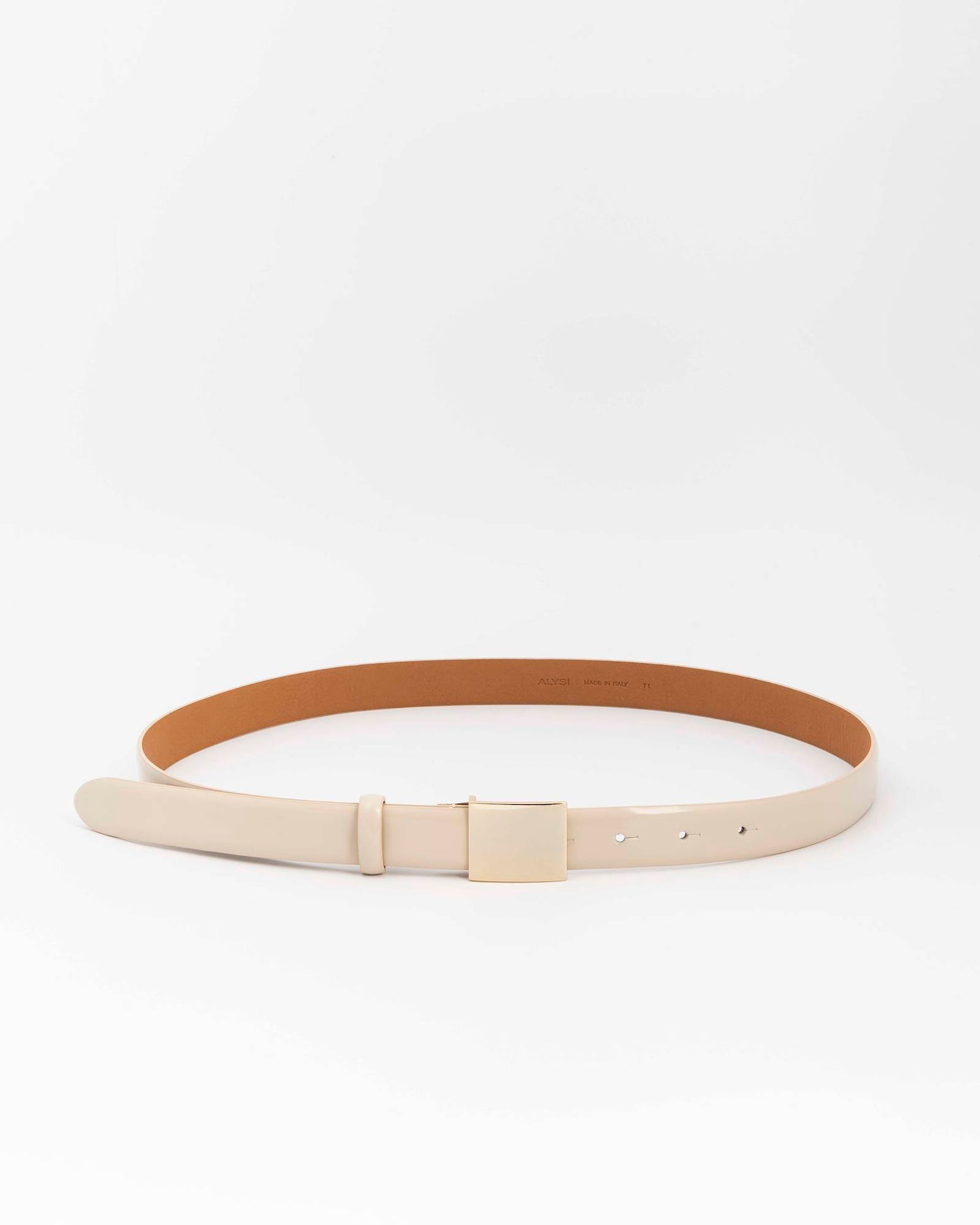 LEATHER BELT WITH METAL BUCKLE