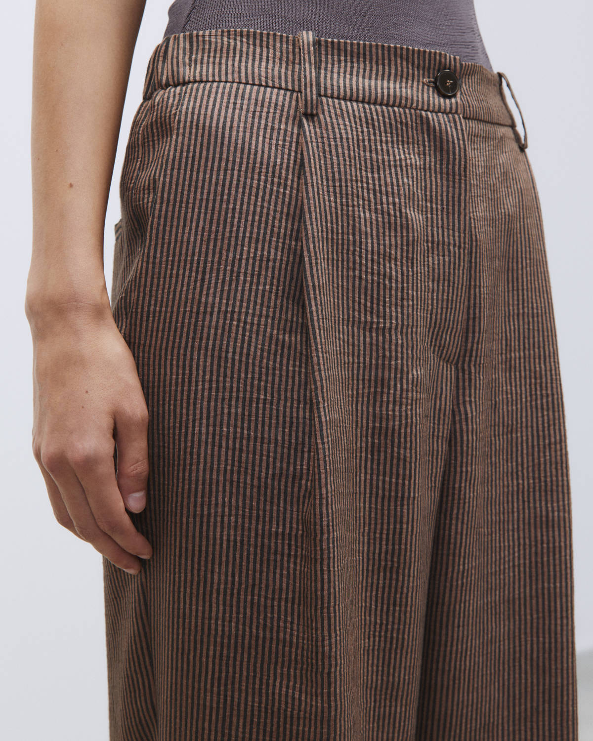 MICRO STRIPE TAILORED TROUSERS