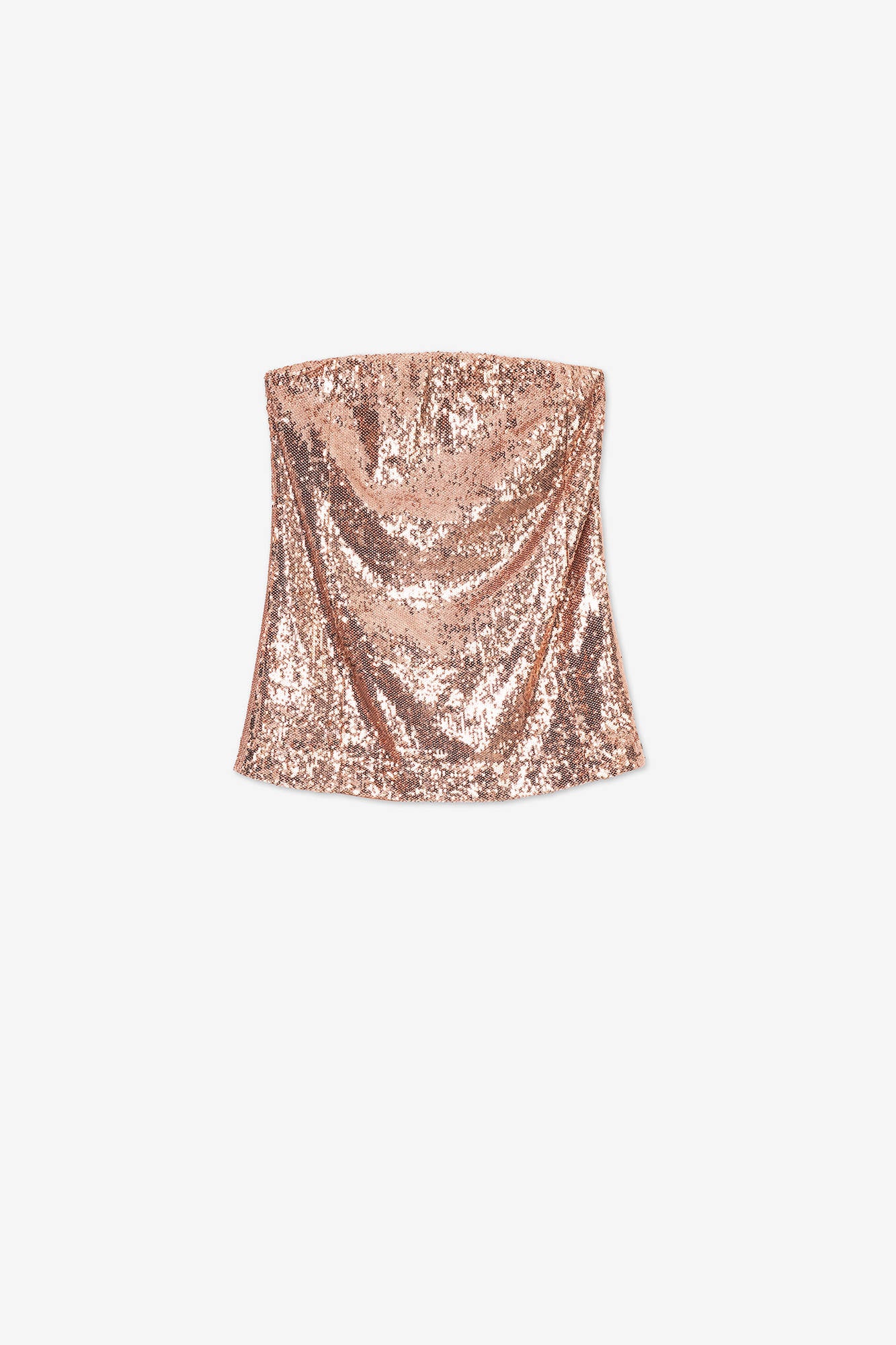Copper SEQUIN BANDEAU TOP