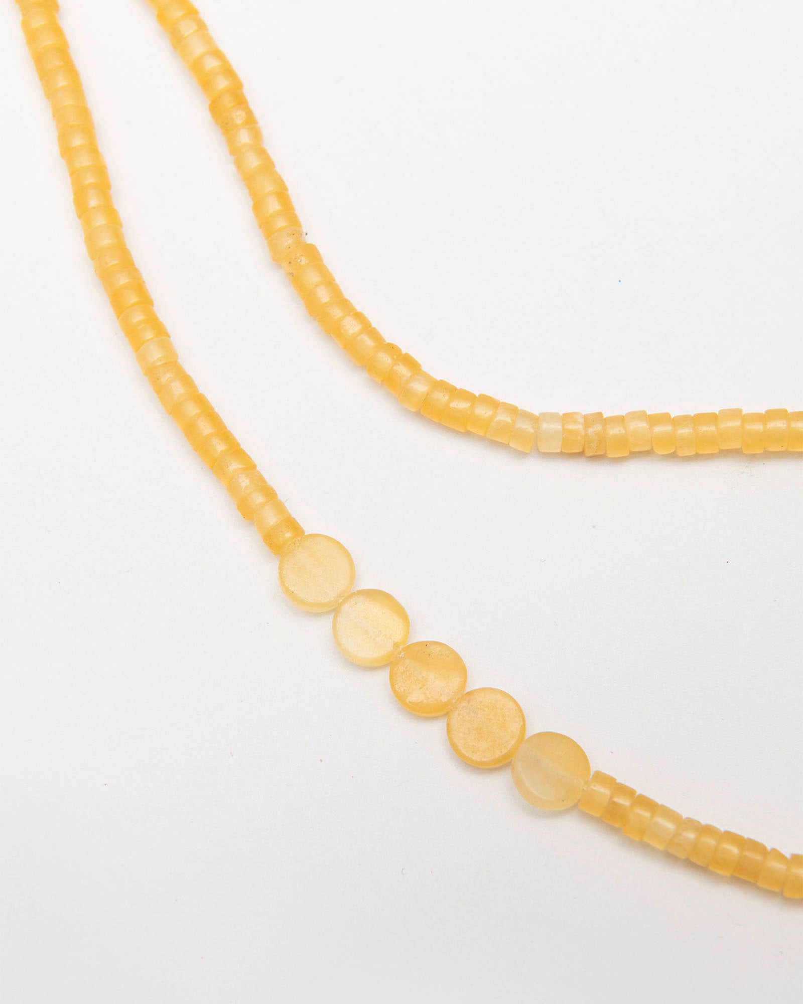 NATURAL STONE NECKLACE YELLOW AVENTURINE Yellow