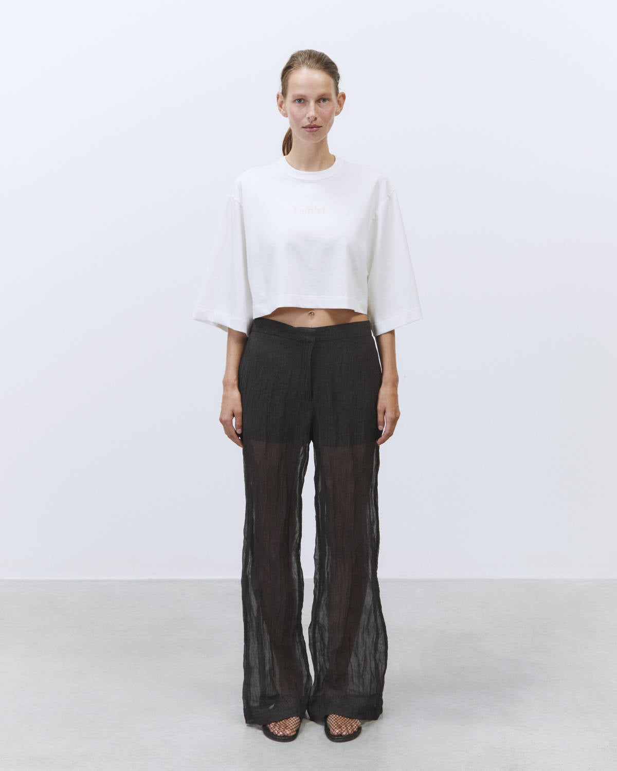 METAL GAUZE TROUSERS