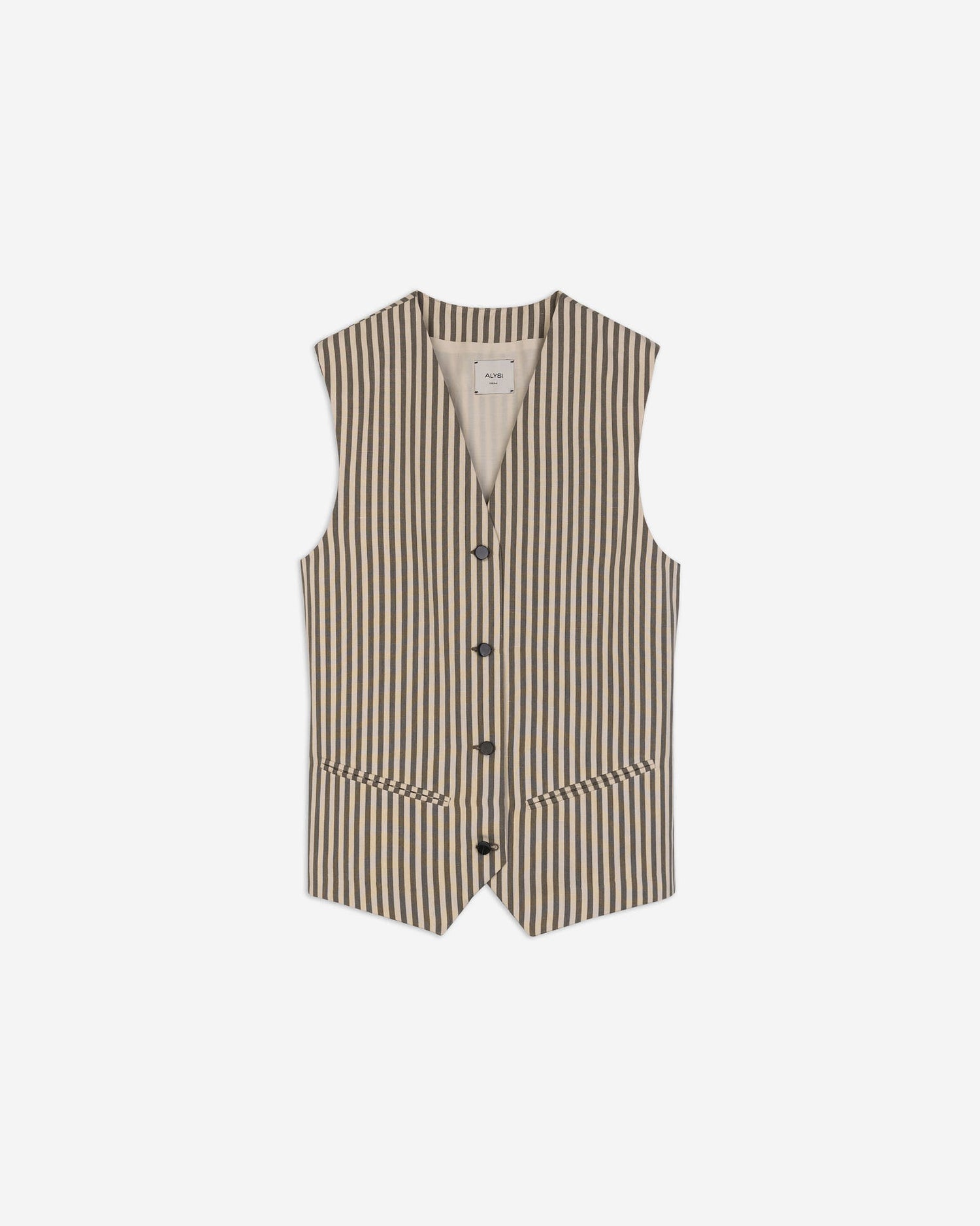 STRIPED TAILORED VEST