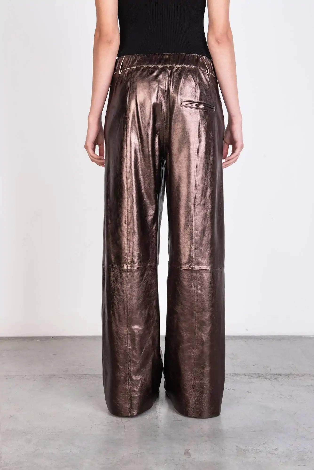 SHINY LEATHER TROUSERS