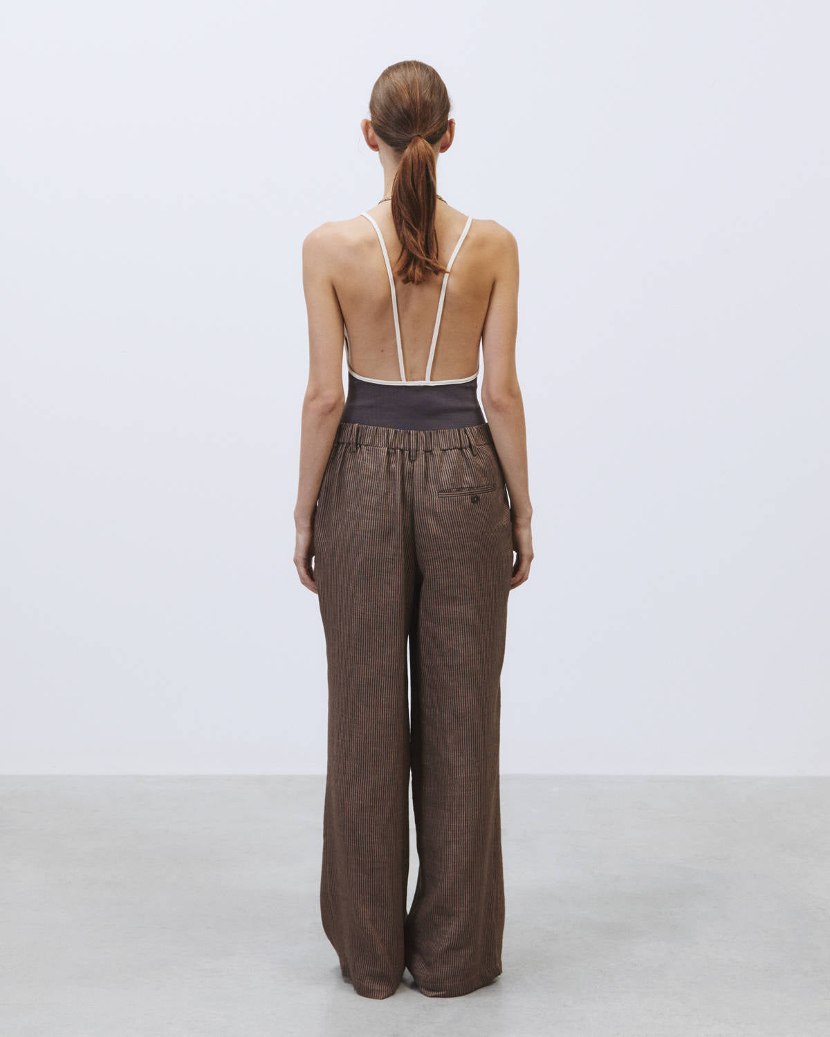 MICRO STRIPE TAILORED TROUSERS