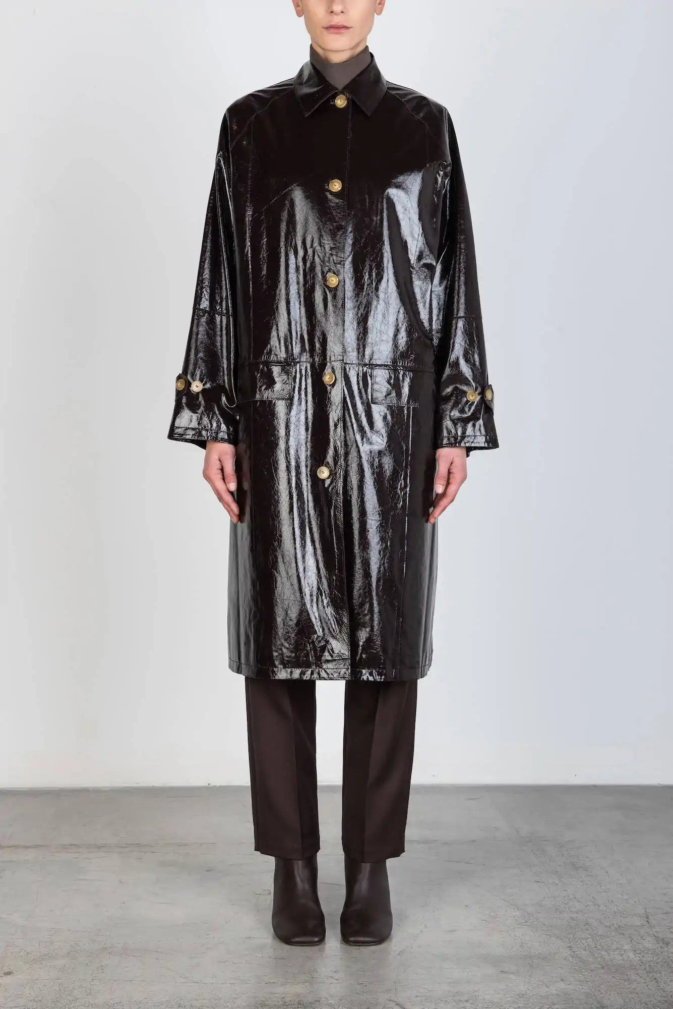 PATENT LEATHER TRENCH