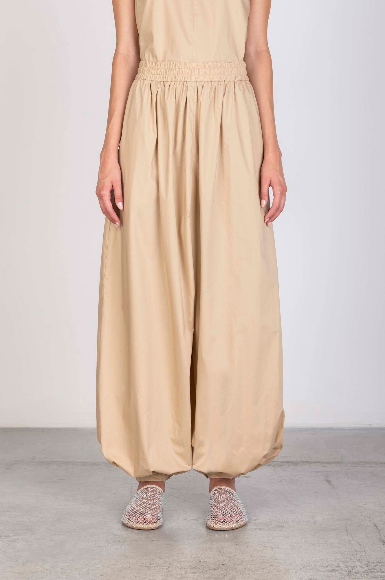 POPLIN BALOON TROUSERS