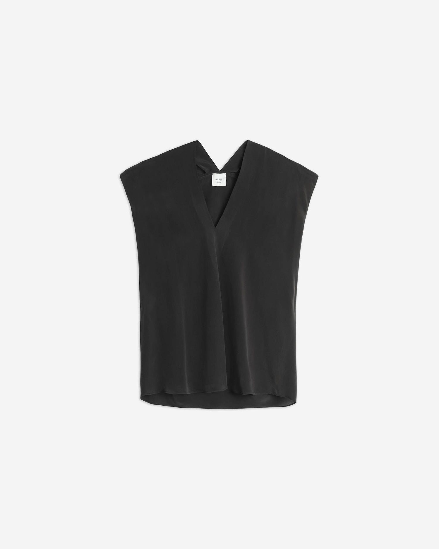 V-NECK SILK TOP