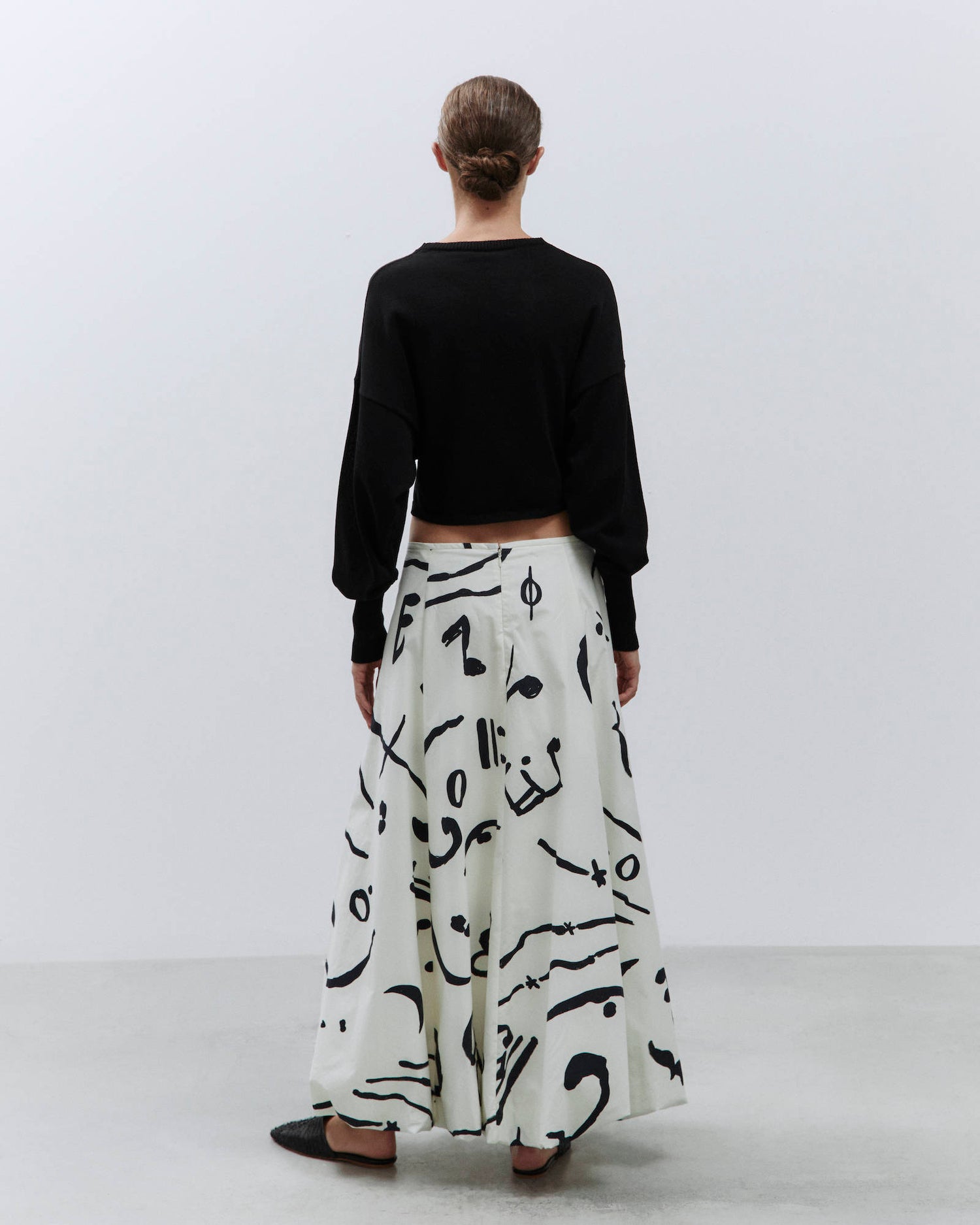 MAXI SKIRT BALLOON PRINTED COTTON