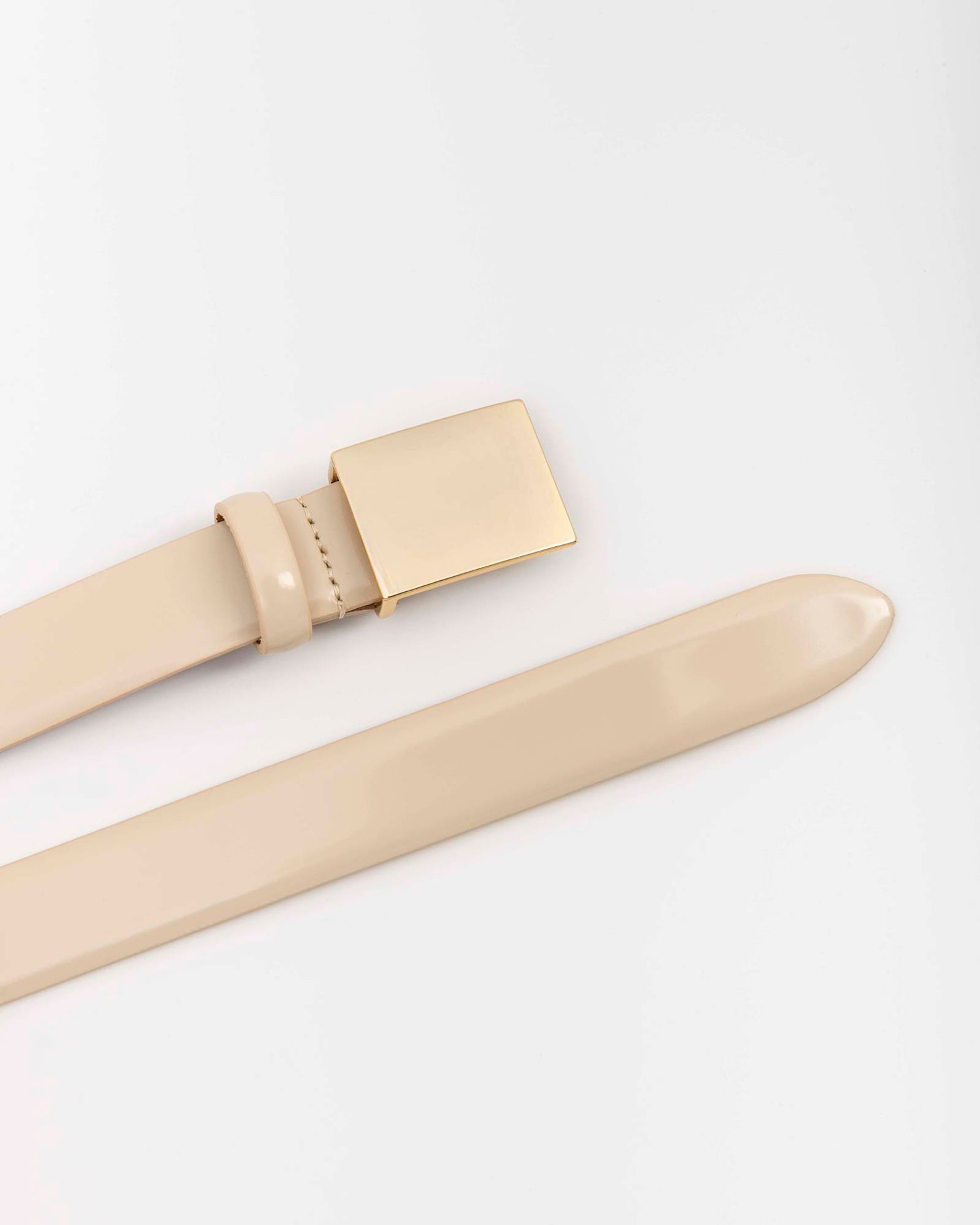 LEATHER BELT WITH METAL BUCKLE