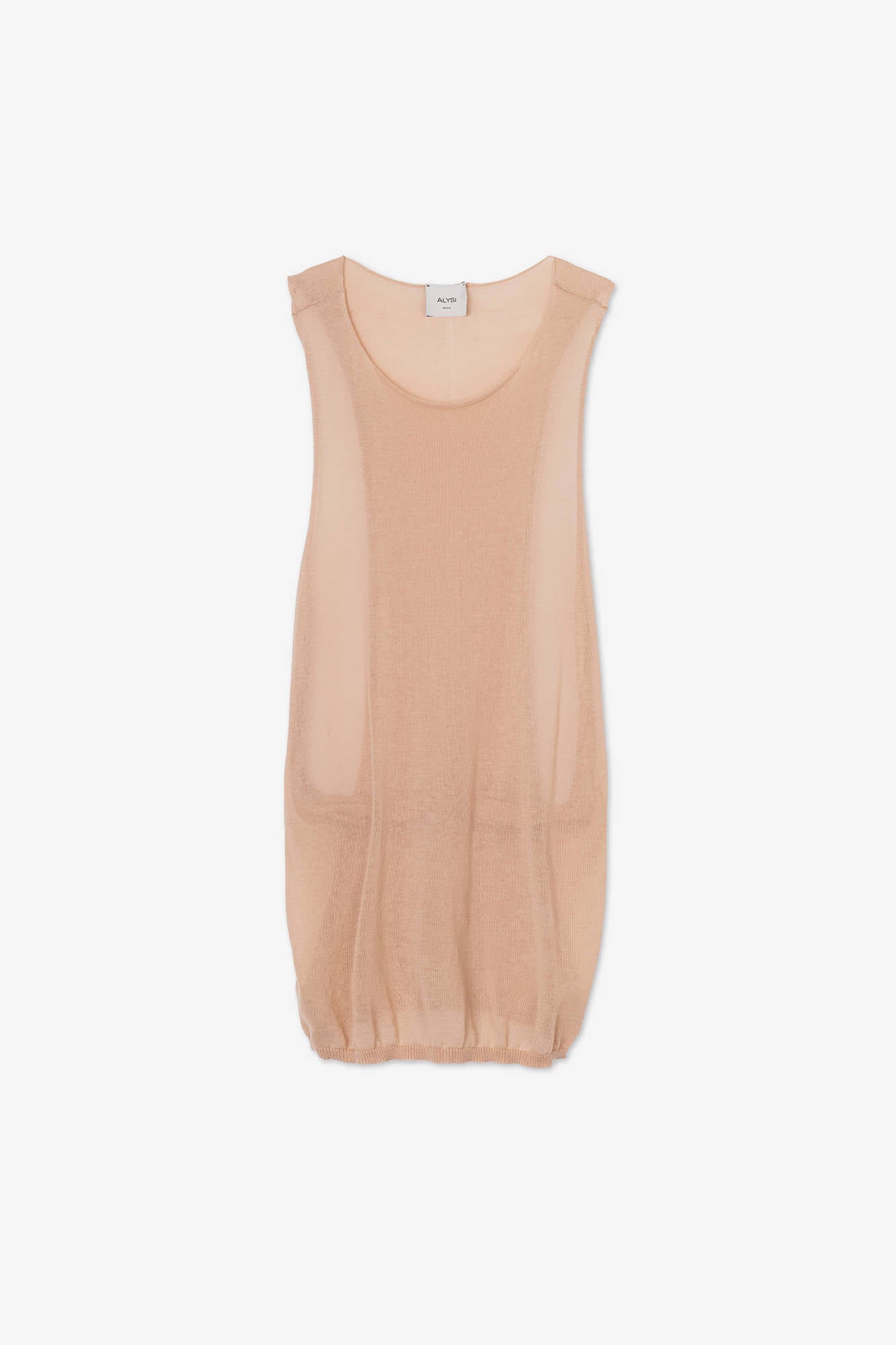 COTTON CREPE KNIT DRAPING TANK TOP