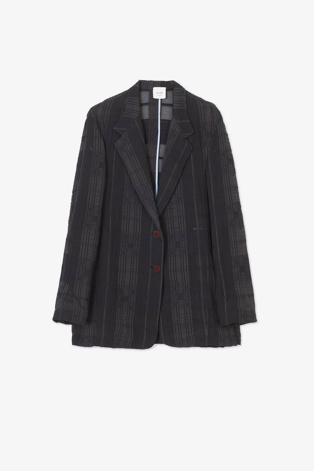 SINGLE BREASTED CHECK A JOUR BLAZER